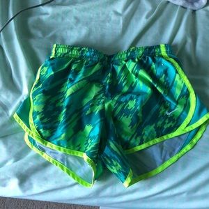 BLUE AND GREEN NIKE SHORTS